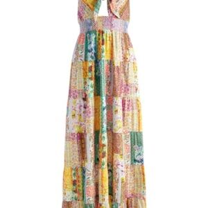 Alice + Olivia Karolina Patchwork Maxi Dress